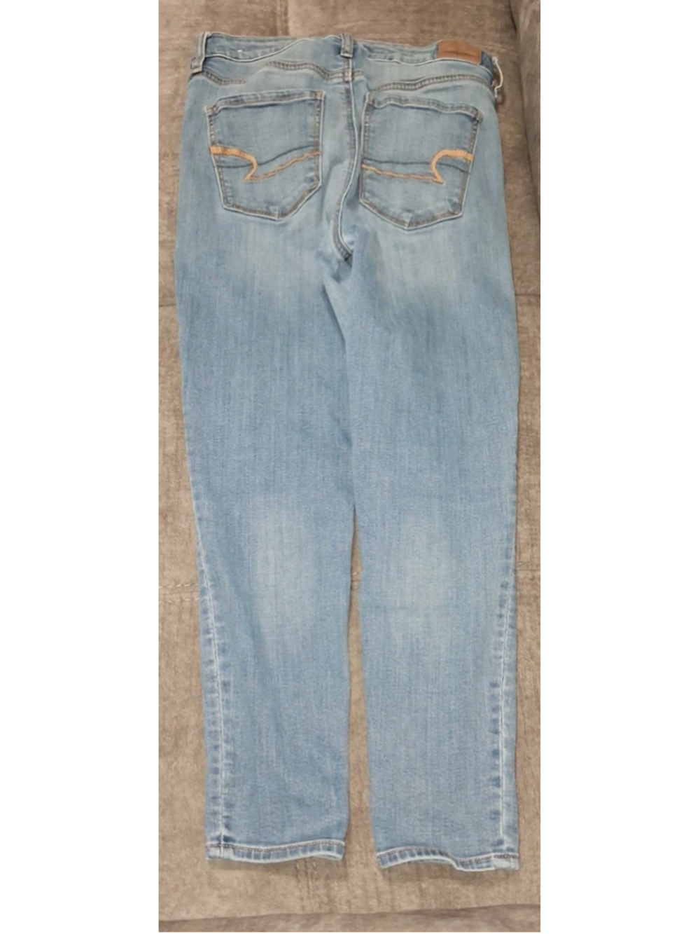 American Eagle Women’s Light Blue Jeans Size 8 Length 23 Super Stretch - Picture 4 of 7